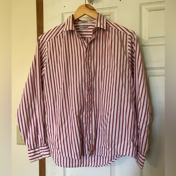 White and Red stripe button down - Picture 1 of 4